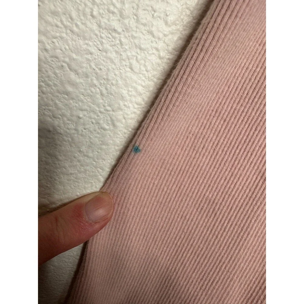 H&M Girls 14 Kuromi Jersey Top Pink Ribbed Long Sleeve Round Neck Slim Fit